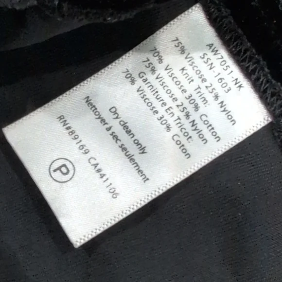 ATM ANTHONY THOMAS MELILLO Mock Neck Drappy Velvet Dress in Black Small - Picture 6 of 6